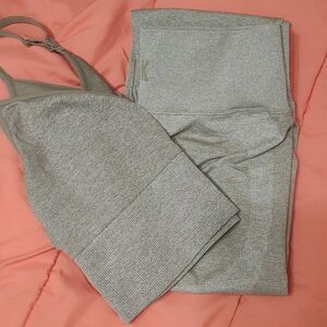 Victoria's Secret Gray Sports Bra and Leggings Set